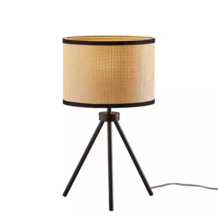 Kirklands Home Natural Woven Shade Rowan Table Lamp Tan Clearance