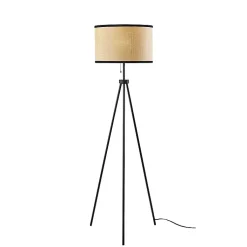 Kirklands Home Natural Woven Shade Rowan Floor Lamp Tan Sale