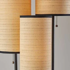 Kirklands Home Natural Woven Shade Trio Rowan Floor Lamp Tan Discount