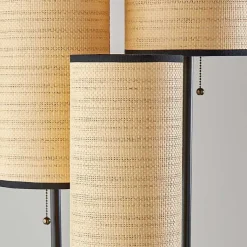 Kirklands Home Natural Woven Shade Trio Rowan Floor Lamp Tan Discount