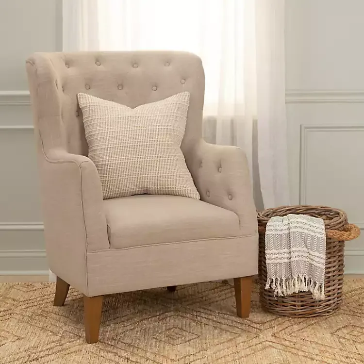 Pillows>Kirklands Home Natural Woven Throw Pillow Tan