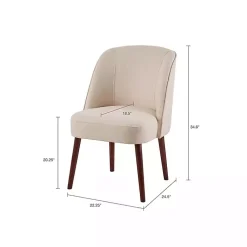 Kirklands Home Natural Wraparound Back Dining Chair Tan New