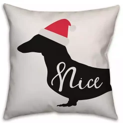 Pillows>Kirklands Home Naughty or Nice Dog Christmas Pillow
