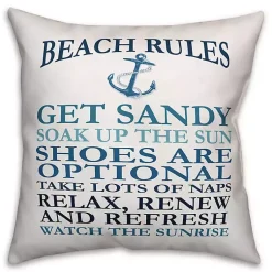 Kirklands Home Nautical Beach Rules Outdoor Pillow Best