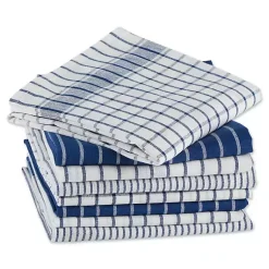 Kirklands Home Nautical Blue Basic Assorted Dishtowels, Set of 8 Outlet