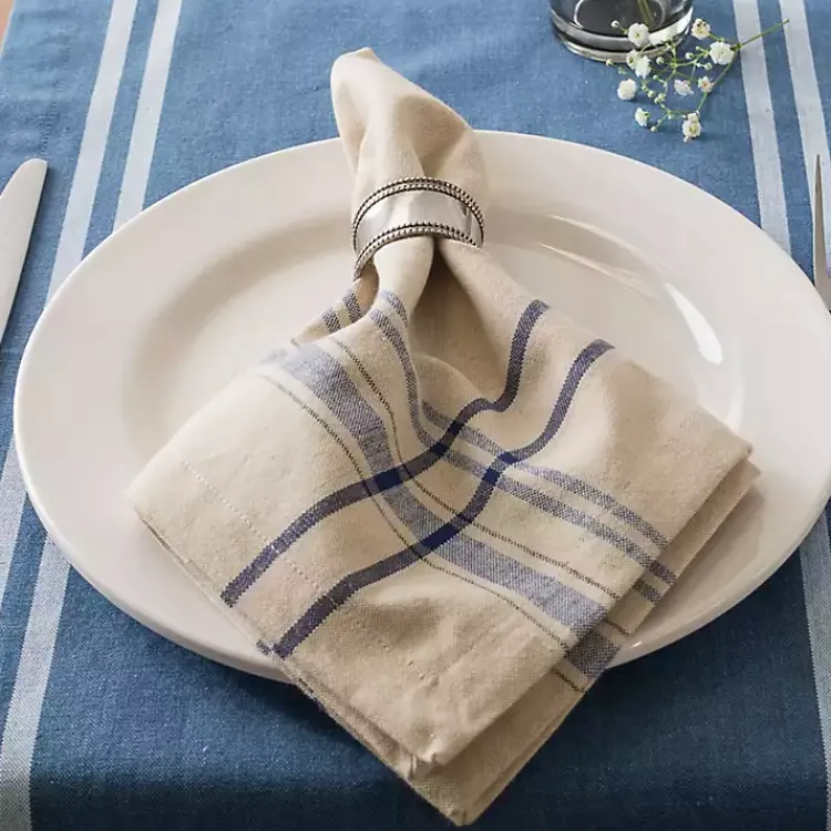 Kirklands Home Nautical French Stripe Napkins, Set of 6 Blue Best