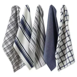 Kirklands Home Nautical Blue Woven Dish Towels, Set of 5 Discount