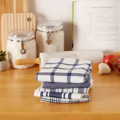 Kirklands Home Nautical Blue Woven Dish Towels, Set of 5 Discount
