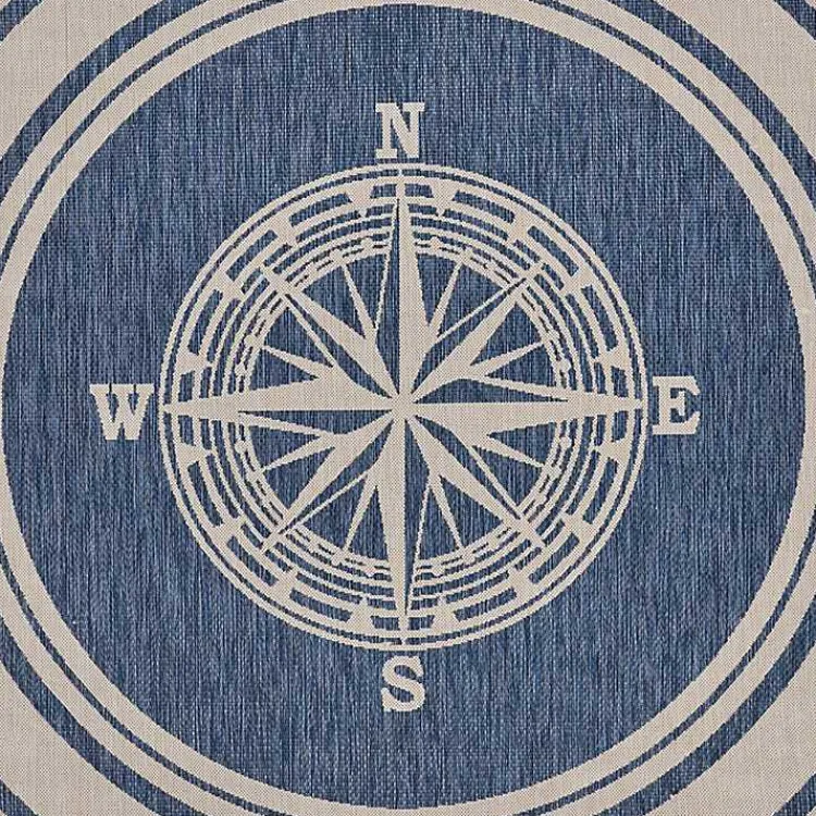 Kirklands Home Nautical Navigation Round Outdoor Area Rug Hot