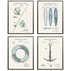 Kirklands Home Nautical Patent Framed Art Prints, Set of 4 Best