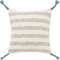 Pillows>Kirklands Home Nautical Stripe & Blue Tassel Pillow