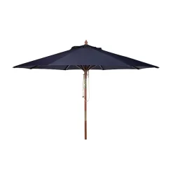 Kirklands Home Navy 9 ft. Eucalyptus Outdoor Umbrella Blue Discount
