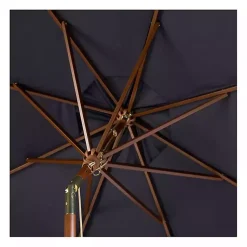 Kirklands Home Navy 9 ft. Eucalyptus Outdoor Umbrella Blue Discount