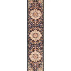 Kirklands Home Navy & Multi Floral Medallion Runner Hot