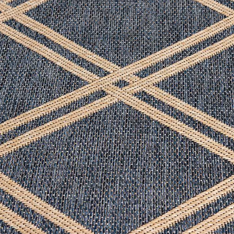 Kirklands Home Navy Adelaide Trellis Outdoor Area Rug, 7x9 Blue Sale