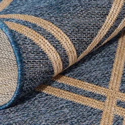Kirklands Home Navy Adelaide Trellis Outdoor Area Rug, 7x9 Blue Sale
