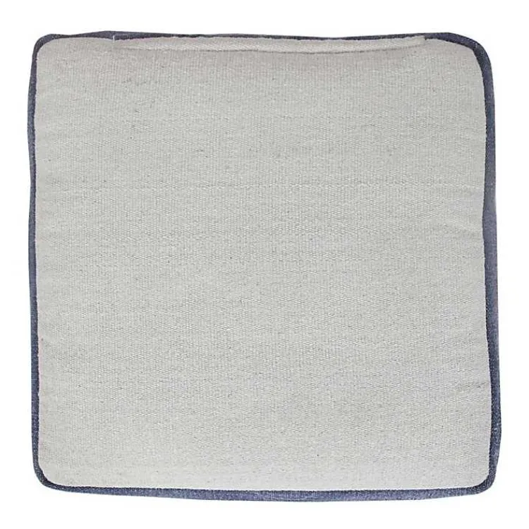 Poufs & Floor Cushions>Kirklands Home Navy and Ivory Scandinavian Motif Pouf