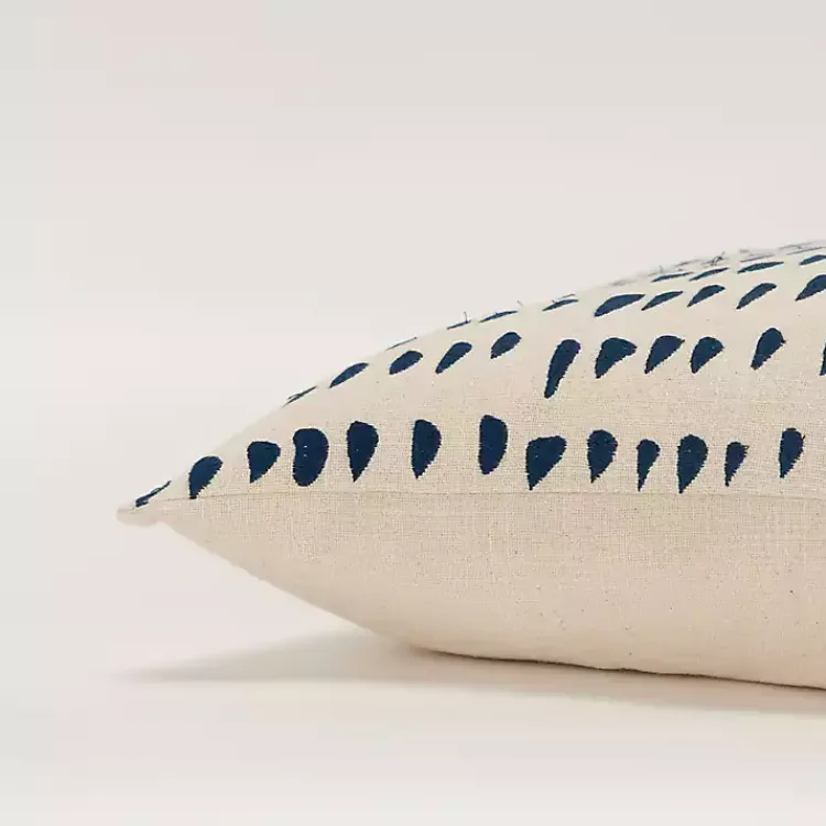 Pillows>Kirklands Home Navy and Natural Animal Patterned Lumbar Pillow