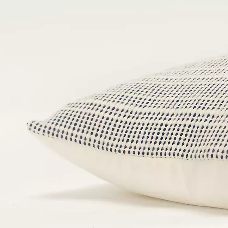 Pillows>Kirklands Home Navy and Natural Sea Striped Pillow