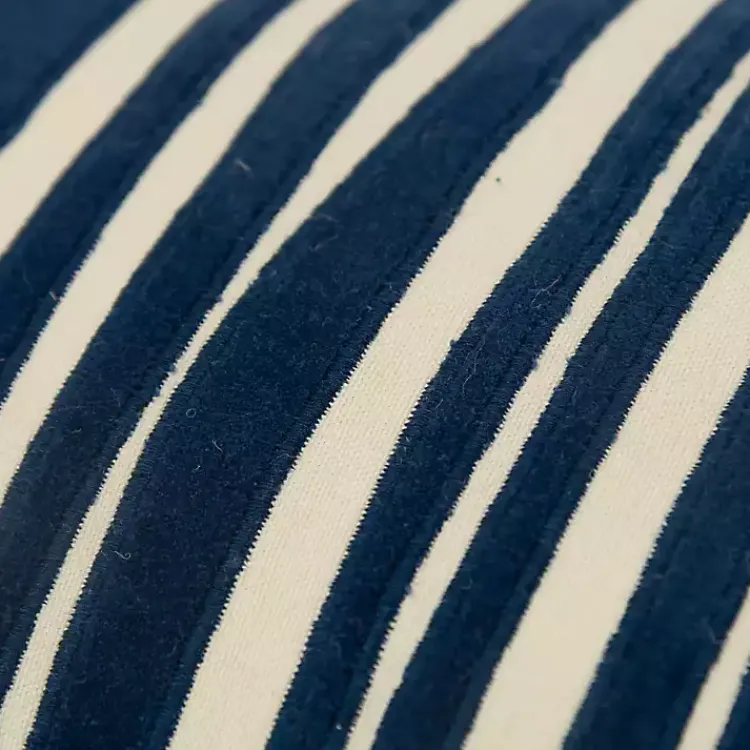 Pillows>Kirklands Home Navy and Natural Wave Lumbar Pillow