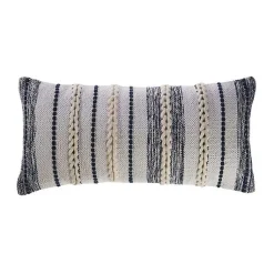 Pillows>Kirklands Home Navy and White Braided Accent Pillow Blue