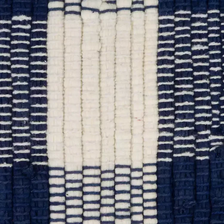 Kirklands Home Navy and White Buffalo Check Accent Rug Blue