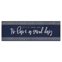 Kirklands Home Navy and White Good Day Canvas Art Print Clearance