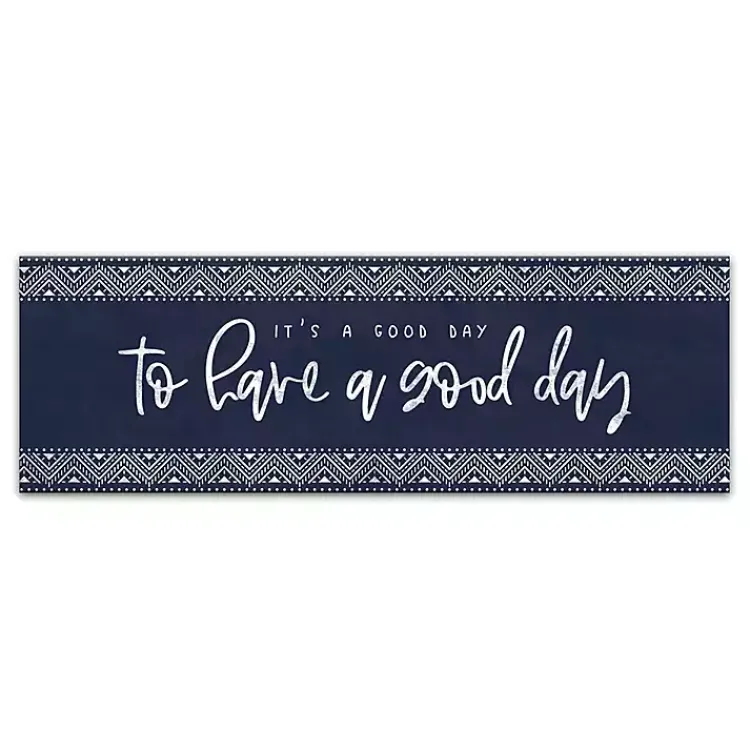 Kirklands Home Navy and White Good Day Canvas Art Print Clearance
