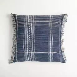 Pillows>Kirklands Home Navy and White Plaid Reversible Throw Pillow