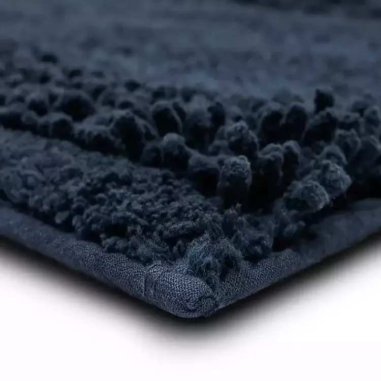 Kirklands Home Navy Asymmetrical Cotton Bath Mat Blue Online
