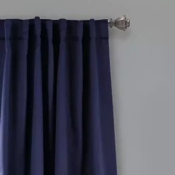 Kirklands Home Navy Back Tab Blackout Curtain Panel Set, 63 in. Blue Clearance