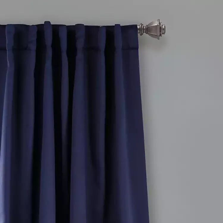 Kirklands Home Navy Back Tab Blackout Curtain Panel Set, 63 in. Blue Clearance