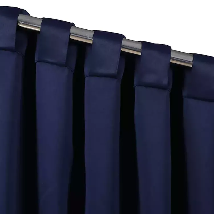 Kirklands Home Navy Back Tab Blackout Curtain Panel Set, 84 in. Blue Sale