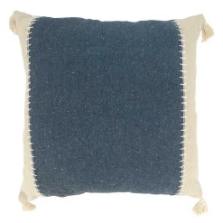 Pillows>Kirklands Home Navy Banded Whipstitch Pillow Blue
