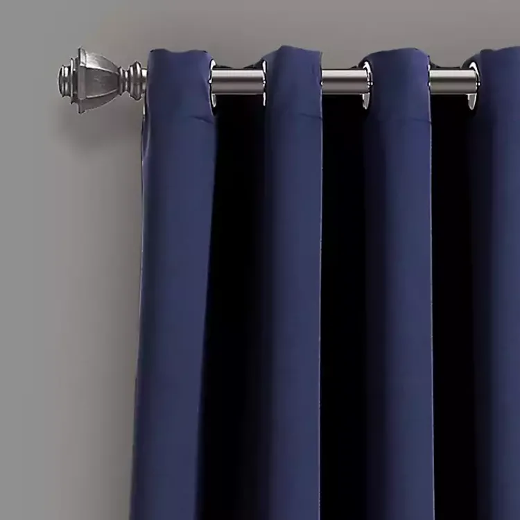 Kirklands Home Navy Blackout Curtain Panel Set, 95 in. Blue Clearance