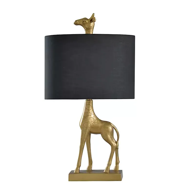 Kirklands Home Navy and Gold Giraffe Table Lamp Blue Hot