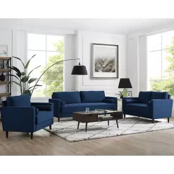 Kirklands Home Navy Chelsea Modern Sofa Blue Best