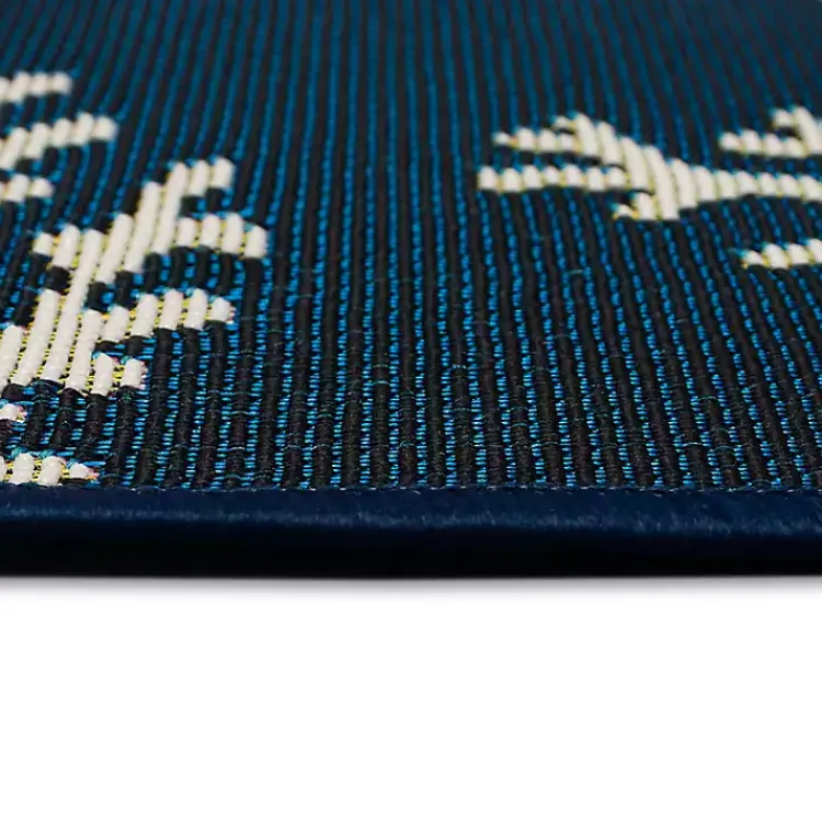 Kirklands Home Navy Blue Coral Indoor/Outdoor Rug, 2x3 Outlet