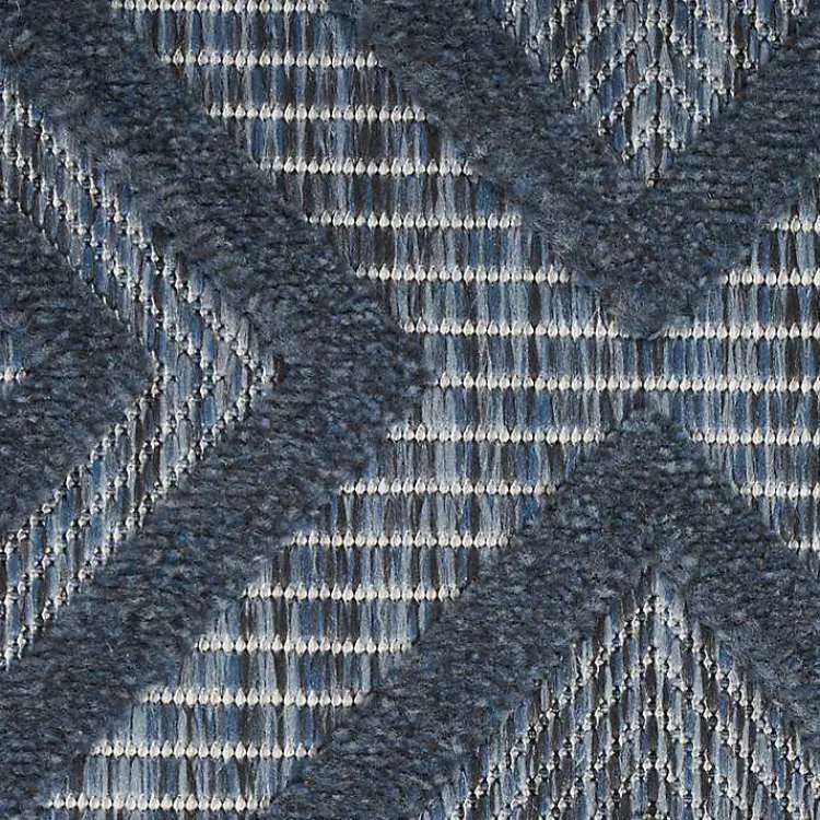 Kirklands Home Navy Diamond Indoor/Outdoor Area Rug, 5x7 Blue Best