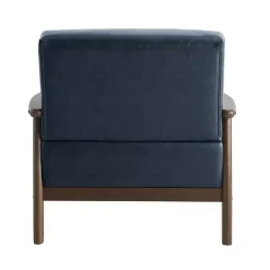 Kirklands Home Navy Faux Leather Ambon Accent Chair Blue Online
