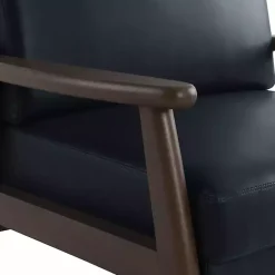 Kirklands Home Navy Faux Leather Ambon Accent Chair Blue Online