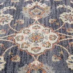 Kirklands Home Navy Floral Area Rug, 5x8 Blue Sale
