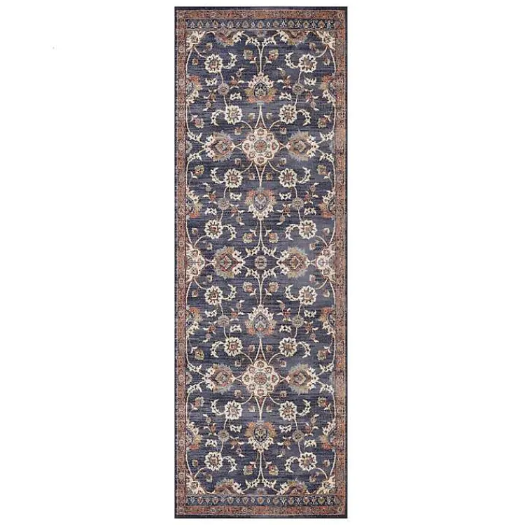 Kirklands Home Navy Floral Runner Blue Outlet