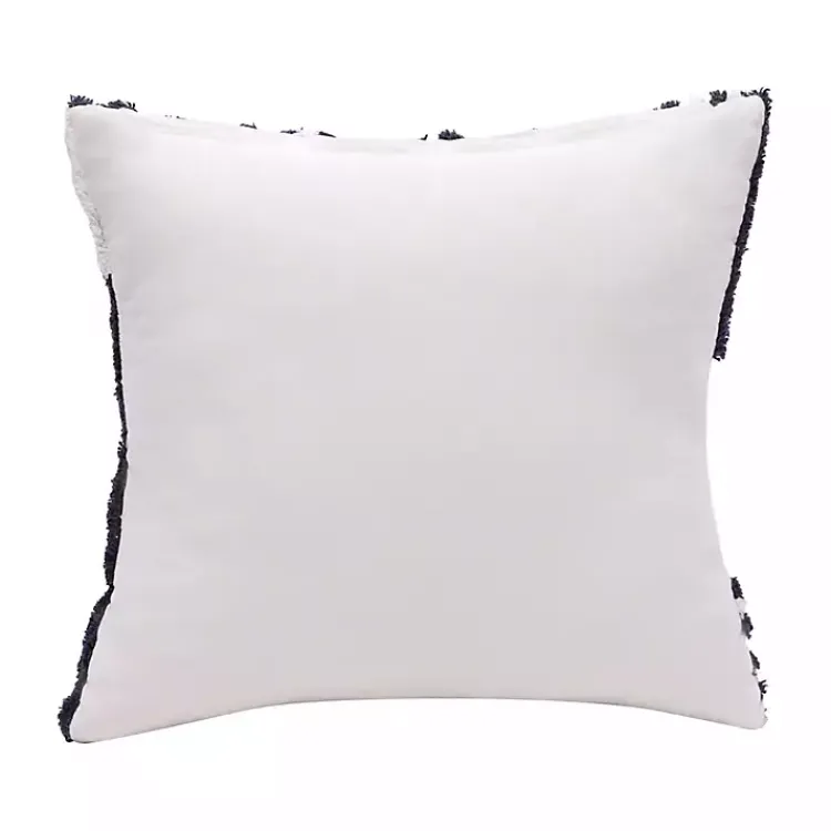 Pillows>Kirklands Home Navy Geometric Shag Throw Pillow Blue