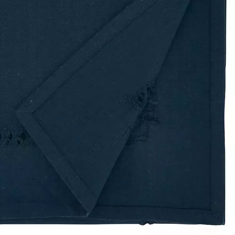 Kirklands Home Navy Hemstitch Table Runner Blue