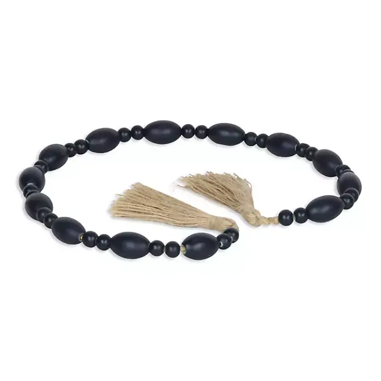 Decorative Accents>Kirklands Home Navy Oval Bead Wood Garland Blue