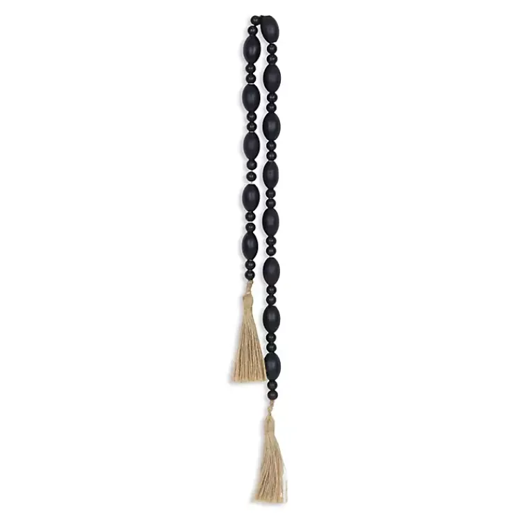 Decorative Accents>Kirklands Home Navy Oval Bead Wood Garland Blue