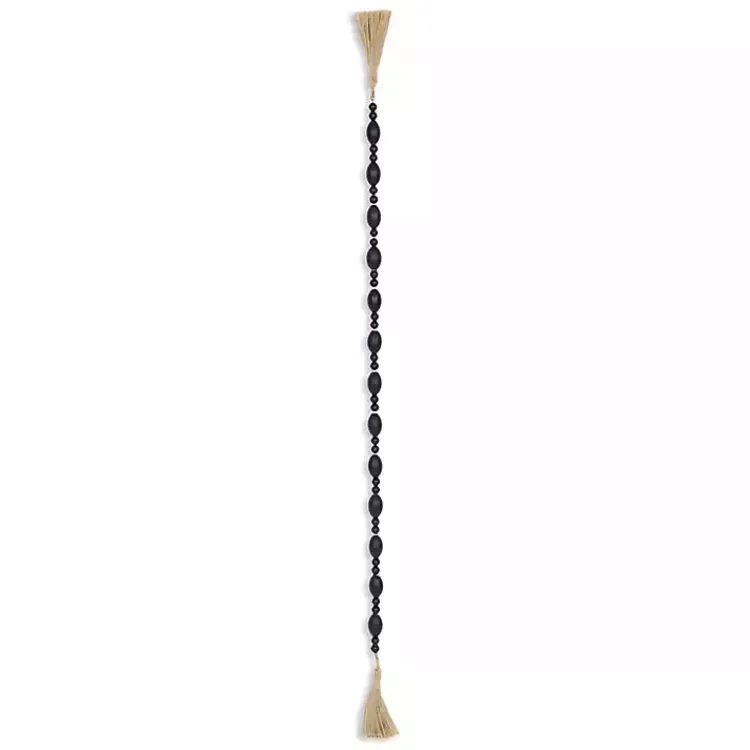 Decorative Accents>Kirklands Home Navy Oval Bead Wood Garland Blue