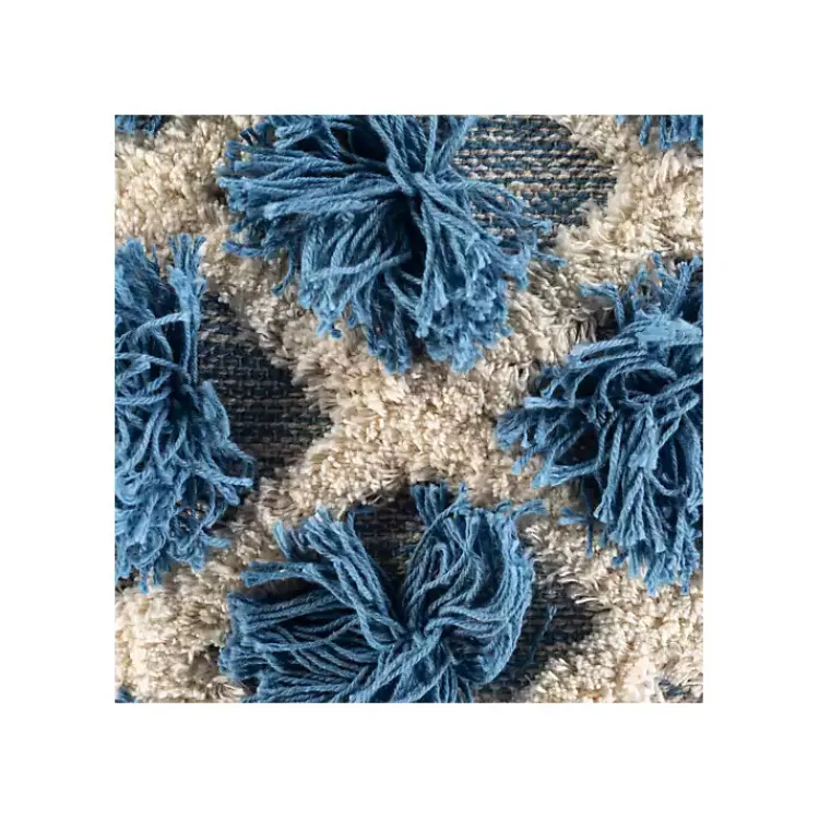 Pillows>Kirklands Home Navy Pom Pom Pillow Blue