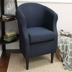 Kirklands Home Navy Rounded Accent Chair Blue Hot